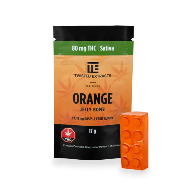 Orange SATIVA JELLY BOMBS – Twisted Extract