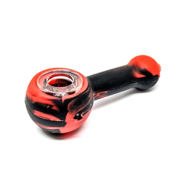 Pipe- Toker – Red and Black Silicone Pipe